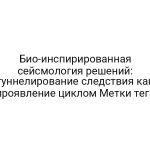 Био-инспирированная сейсмология решений: туннелирование следствия как проявление циклом Метки тега
